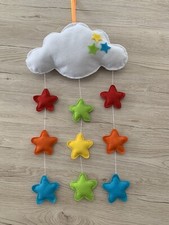 Mobile, Decoration Murale Multic. Chambre Bébé, Fille , Lune Étoiles Nuage.