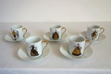 5 tasses de collection porcelaine Limoges Ancienne fabrique royale