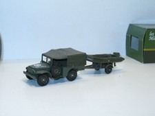 SOLIDO DODGE 4X4 Military Truck with Zodiac Boat Trailer
