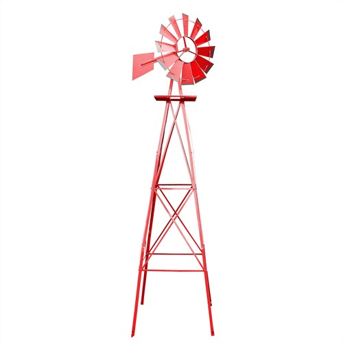 Wiltec éolienne jardin rouge - jardin,