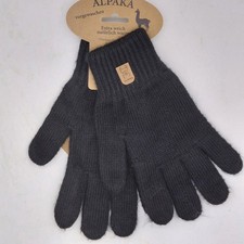 Gants En Laine Pour Femmes En Alpaga Très Chaleureux Noirs