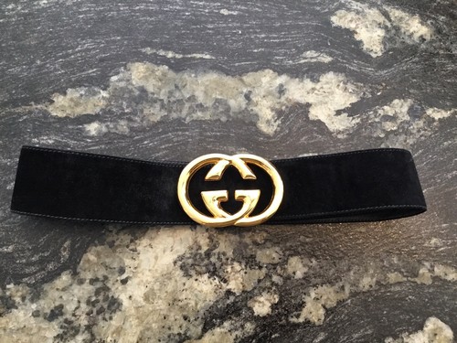 Superbe ceinture daim noir - ceinture,