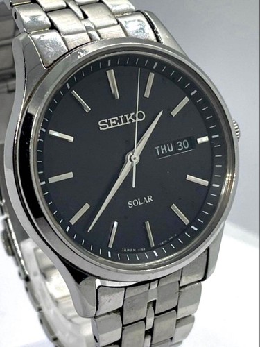 Seiko solar black watch - seiko,