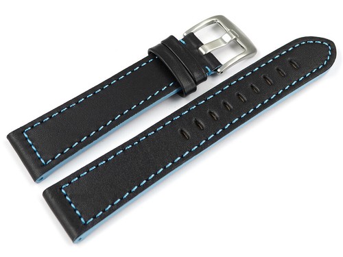 Bracelet montre cuir noir