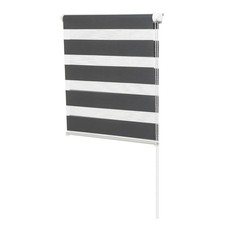Store enrouleur zébré jour nuit 50 x 150 cm gris