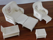 vintage 1983 SALON sofa SIEGE lit JARDIN poupée BARBIE 7402-2089-2079-7403-2039