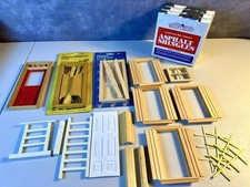 VTG Dollhouse Miniatures Building Supplies Doors Windows Shingles Mixed Lot