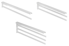 Porte serviette salle de bain Blanc Porte-Serviette Coulissant Pivotant Toilette