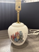 Vintage Peter Rabbit Nursery Lamp Beatrix Potter Storybook Ceramic Kids Room