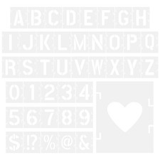  1 ensemble de pochoirs Alphabet, grands modèles de lettres, pochoirs