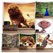 indienss Mandala Tapisserie Tentures Murales 3D Animal Hippie Jeté de Lit