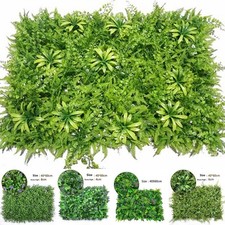 1*Plante Artificielle Clôture Murale Panneau Verdure Herbe Feuillage Haie Tapis