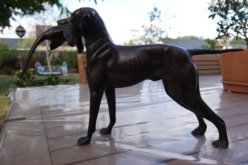 Bronze chien chasse - de,