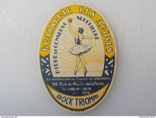 ETIQUETTE ANCIENNE BIERE BRASSERIE DES ARENES PARIS