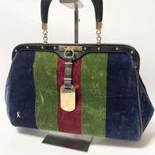 Roberta Di Camerino Velor Moquette Handbag Used Authentic Fashion Bag
