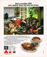 1975 ADVERTISING ADVERTISEMENT 064 SEB les deux cooker- minute
