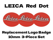 Lot de 3 badges logo Leica rouge pour appareil photo M6 M7 M8 M9 M10 diamètre...
