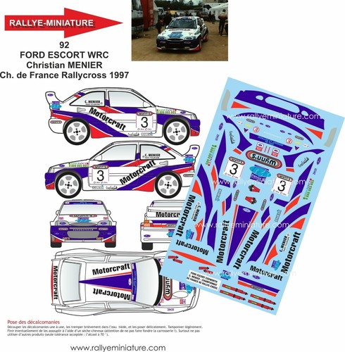 Decals ref 0092 escort - 1/43,