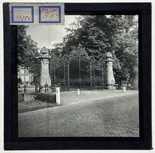 Wrought Iron Grid c1900 Magic Lantern Projection Plate CL10n 