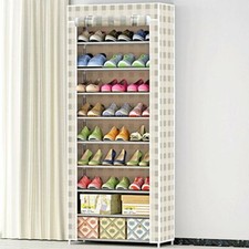 Armoire 10 Étagères en Tissu