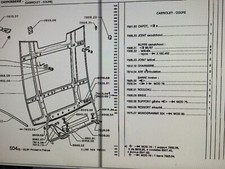 Excellent used PEUGEOT 504 coupe cabriolet pair  bonnet hinge 791212 charniere