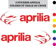2 Stickers Aprilia Moto Logo