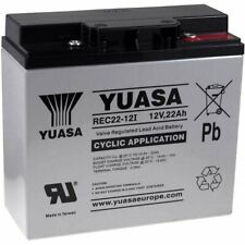 Batterie portail electrique cyclique  rechargeable YUASA REC22-12 12V 22AH 