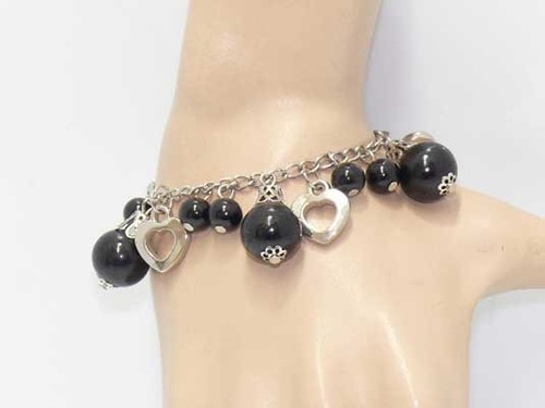 Bracelet argente perles - perles, en