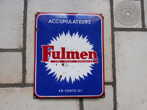 Plaque emaillee accumulateur - emaillee,