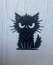 Art Mural Chat Epourrifé - Décoration Murale - Wall Art - Idée Cadeau       