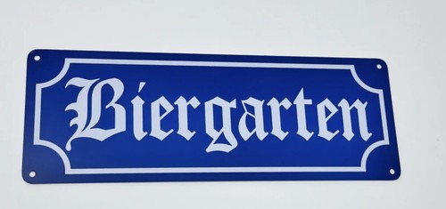 Biergarten tin signs lot of - tin,