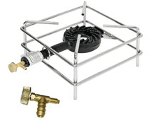 Réchaud Petit Fourneau Gaz CM 30X30 Chromé Brûleur En Fonte + Buse Méthane