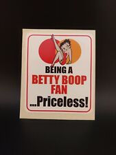 Vintage Betty Boop Sticker BEING A BETTY BOOP FAN... PRICELESS Free Shipping