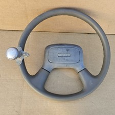 Used 2001 Isuzu NPR NQR 4.8L OEM Factory Gray Steering Wheel w Horn Cover