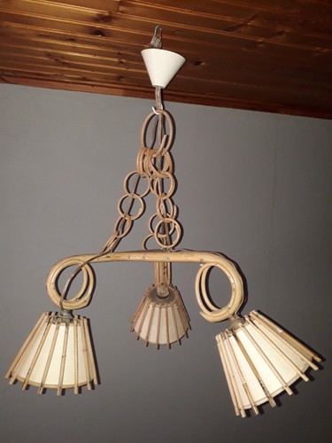 Lustre bambou rotin art - bambou,