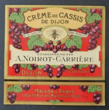Old label blackcurrant cream blackcurrant career bee