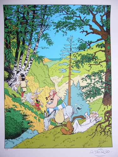Sérigraphie astérix corse - en,