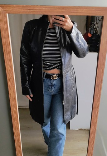 Manteau vintage cuir - manteau, 100%