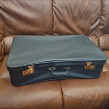 Ancienne Valise En Cuir Ou Similaire Couleur  Noir 