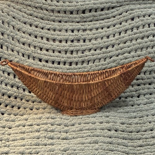 Vintage wicker bamboo basket - vintage,