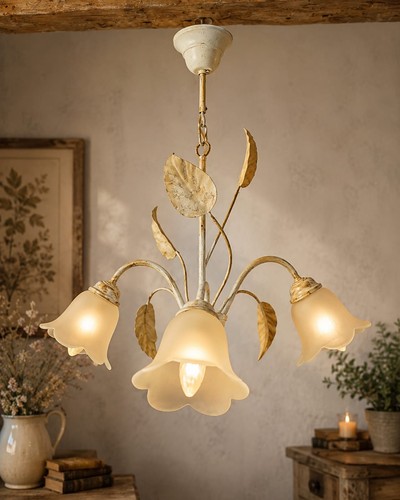 Lustre vintage floral - , massive