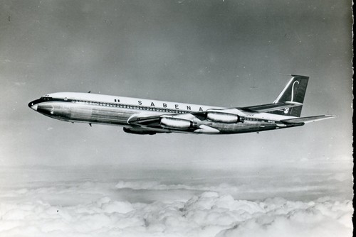 Airliner postcard sabena - airliner,