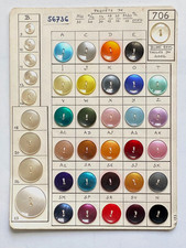 Compagnie Française du Bouton Paris 60s Color Chart / Sample Card