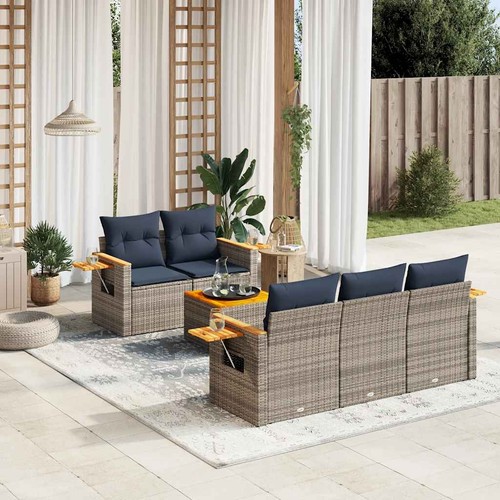 Salon jardin avec coussins - salon,