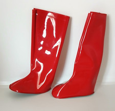 Vintage Puppet clothing for vintage doll pair of boots red +/- 11cm