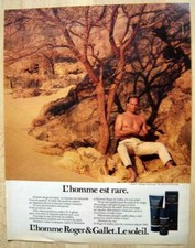Publicité Papier - "L'homme" de Roger & Gallet de 1985