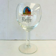 VERRE A BIERE LEFFE ABBAYE DE ABADIJ VAN - 8 cm de Ø 17,5 cm de haut