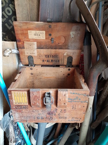 Caisse bois ancienne militaire - bois,