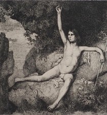 HUMBERT : Nu masculin, GRAVURE