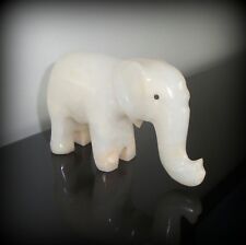 Eléphant blanc en onix-Objet